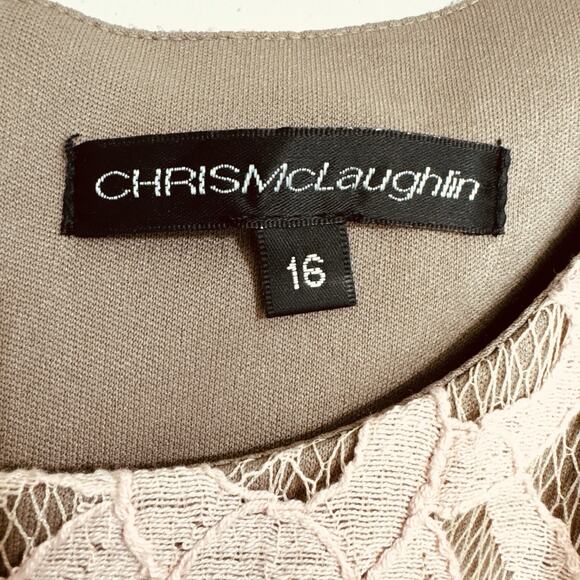 Empire Midi Dress 16 Pink Lace Overlay Bell Sleeve Event Bridal Party Fairy Boho - Picture 11 of 15